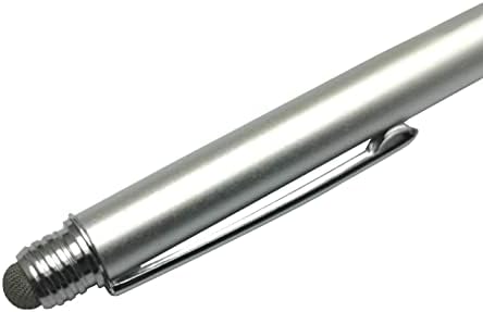 Boxwave Stylus Pen compatibil cu Asus Zenfone 8 Pro - DualTip Capaciity Stylus, Sfat cu vârf de fibră Sfat Disc Capacitor Stylus Pen pentru Asus Zenfone 8 Pro - Silver metalic