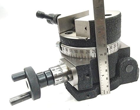 Masă rotativă de 3 inci/ 80 mm, cu viciu rotund, set de clemă M6 adecvat și instrumente de inginerie de frezare a cozii