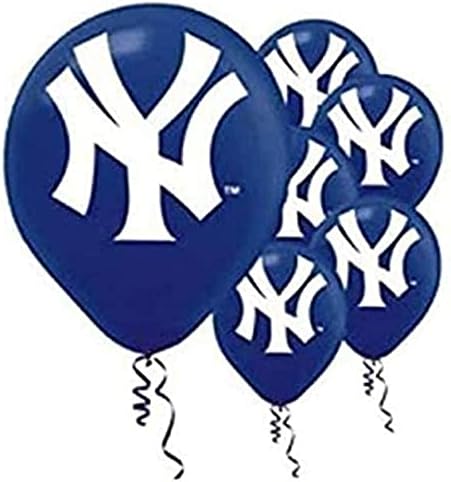 New York Yankees Latex baloane, 12& # 34;, Albastru, pachet de 6