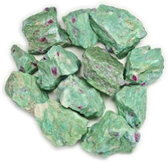 Materiale de pietre hipnotice: 1/2 lb Ruby Zoisite Pietre din Asia - cristale naturale brute brute în vrac pentru cabină, tumbling, lapidar, lustruire, ambalare de sârmă, Wicca și Reiki Vindecarea cristalelor