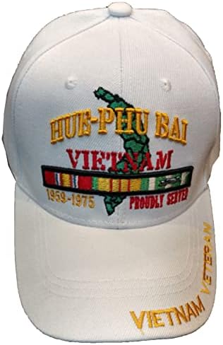 Hue - Phu Bai Vietnam Veteran servit cu mândrie șapcă de Baseball Alb