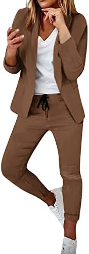 Fete adolescente blazer setă pantaloni blazer seturi de îmbrăcăminte de exterior spandex birou de lucru blazer blazer elegant seturi 8n