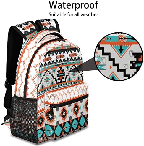 Rucsac pentru femei fete etnice aztece geometrice rucsac rucsac impermeabil rucsacuri de călătorie pentru colegiu de afaceri laptop rucsacuri de zi casual