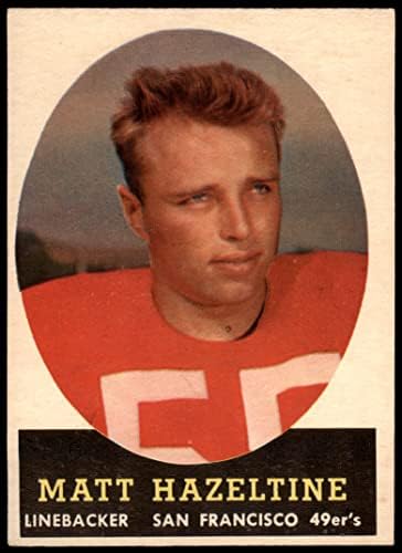 1958 Topps # 100 Matt Hazeltine San Francisco 49ers Ex/MT 49ers California