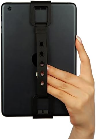 Willbee Clipon moale larg universal mini tablet pc curea siliconică Suport deget de prindere a mâinii compatibil cu iPad Mini - Negru