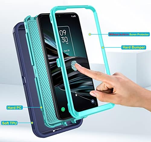 Carcasă telefonică asuwish pentru Moto One 5G ACE/Motorola G G5 2021 Acoperire celulară Hybrid Protector Protective Dovadă Full Body Heavy Duty Accesorii Mobile Motoone 1 One5G UW ACE 6.7 XT2113-3 XT2113-5 Blue