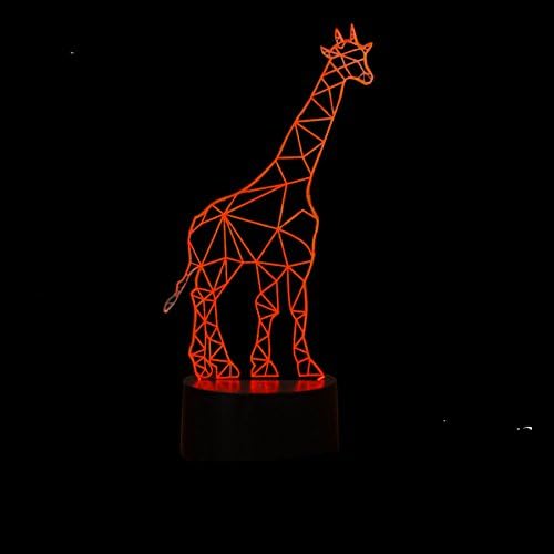 3d Girafa lumina de noapte USB Touch Switch Decor masa birou optice iluzie Lămpi 7 Culoare Schimbarea lumini LED lampă de masă