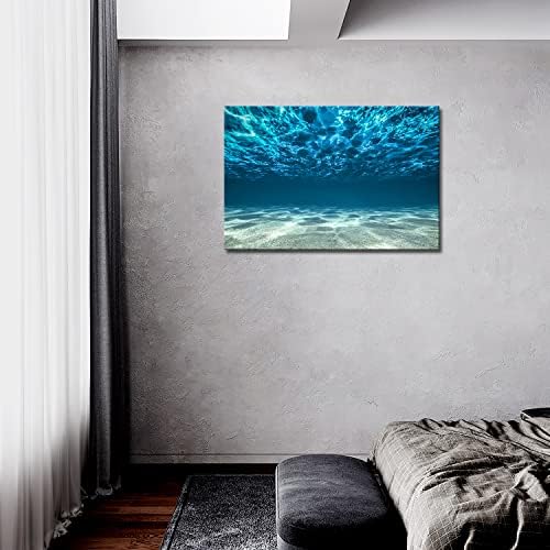 Vedere de jos a oceanului albastru sub arta de perete de suprafață pictând imaginea imprimare pe pânză poze pe platou pentru decorațiuni pentru decorațiuni pentru casă cadou