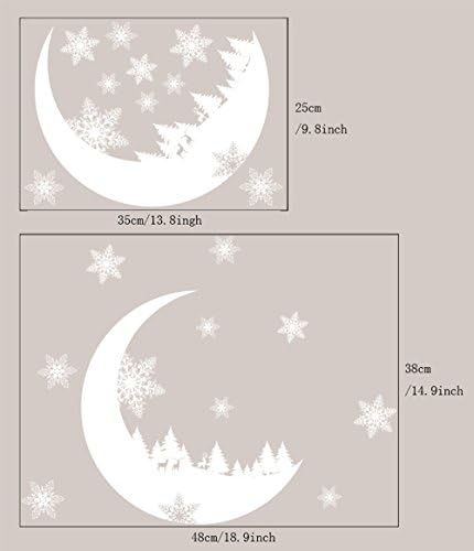 Muicook Cele Mai Bune Produse De Crăciun Decor De Crăciun, Zăpadă De Crăciun Decorare De Zăpadă Dormitor Autocolante De Perete