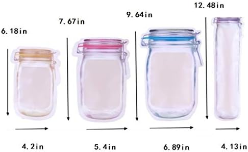 10buc Mason Jar model alimentare depozitare sac reutilizabile portabil Stand Up miros dovada Ziplock saci Snack Saver Container Retail pachet sac mată pungi roșu 7.6 5.4 in