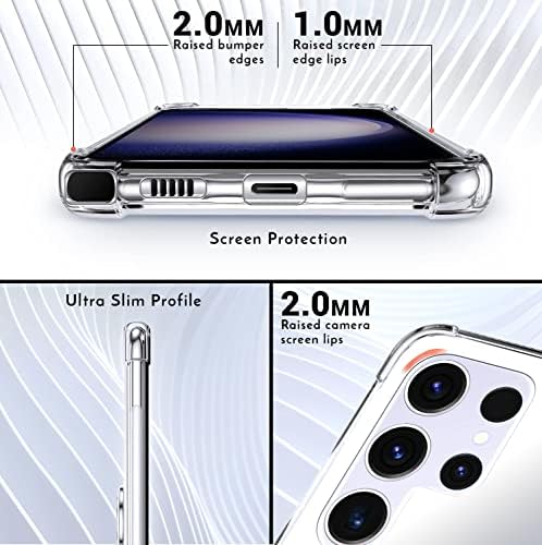 Scuturi pentru Galaxy S23 ultra Case Clear, Samsung S23 Ultra Wallet Case cu suport pentru Card & amp; Kickstand/Stand, capac Transparent de protecție subțire rezistent la șocuri pentru Samsung Galaxy S23 Ultra-Clear