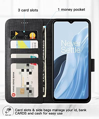 Foluu pentru Husă portofel OnePlus Nord N300, Folio Flip din piele PU cu [husă interioară TPU rezistentă la șocuri], sloturi pentru carduri Kickstand husă de închidere magnetică puternică Ultra subțire pentru OnePlus Nord N300 5G 2022