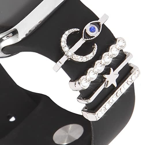 Band Watch Charms Ringuri decorative Bucle compatibile cu Apple Watch 38mm 40mm 41mm 42mm 44mm 45mm 45mm metalice de vizionare Accesorii Charm pentru seria Iwatch 8 7 6 5 4 3 2 1 SE Ultra