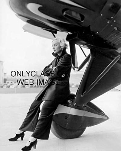 OnlyClassics Carole Lombard Sexy Girl Aviatryx 8x10 Photo Waco CJC Avion Vintage Aviation Vintage
