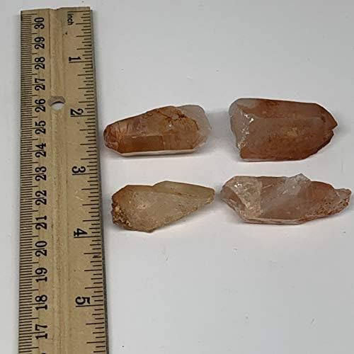 WatanGems 4pcs, 48.2 g, 1.3 - 1.7 mici naturale roșu cuarț cristal terminat, minerale specimene, piatră prețioasă, Reiki energie, metafizic, colectie, din Maroc, B11346