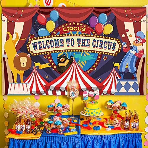 Circ Tema fundal, Bine ati venit la fundalul carnaval pentru circ carnaval Partidul decoratiuni Consumabile, circ Ziua Banner, circ animale Petrecere Decor