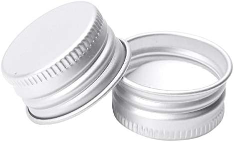 Cutii de aluminiu Aislor cutii cu șurub Top cutii rotunde din oțel cutii cu capac cu șurub capac cu șurub containere capac capac Argintiu 24mm