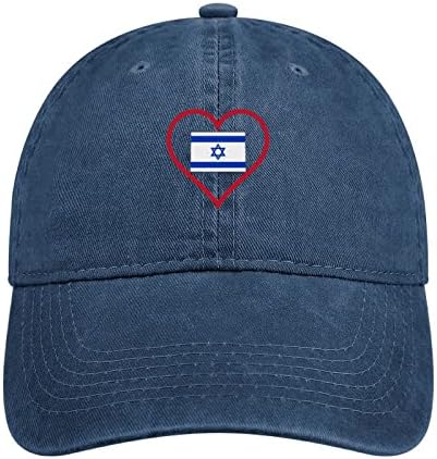 I Love Israel Red Heart ADULT Curbat Refuz Baseball Hat Reglabil Denim Cap Unisex Sport Pălării