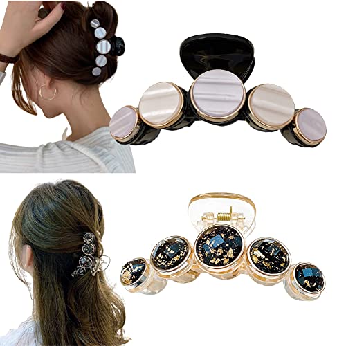 Yusier 2 PC -uri de 4 inci Clipuri de gheară de păr mare de păr opal Clipuri de maxilare în stil coreean Accesorii pentru îmbrăcăminte pentru femei pentru femei și fete