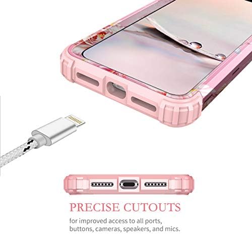HEKODONK pentru carcasă iPhone XR, protecție împotriva șocurilor grele din plastic dur+cauciuc siliconic hibrid carcasă pentru
