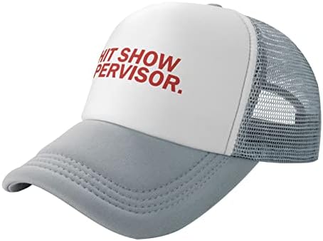 Vhalgvnbc show-show-supervisor pentru bărbați pentru femei pălării de plasă adolescenți pălărie de camionar de vară pentru sprots în aer liber negru
