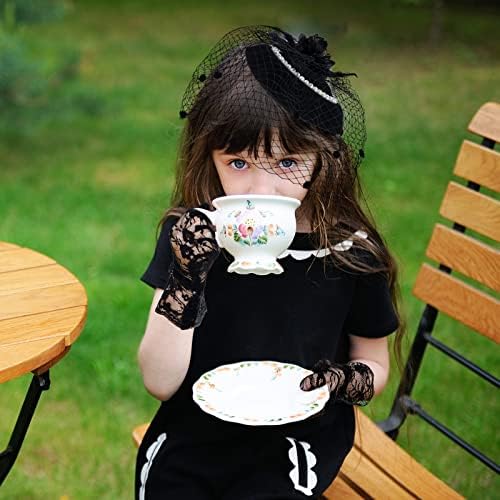 18 PC -uri pentru petreceri pentru ceai lasă partidul de petrecere în favoarea decorațiunii cu fete pălării pentru petreceri ceai petrecere ceai pliabili pentru fanii pentru copii pentru copii, pentru copii, lasă favorizarea petrecerii parțiale