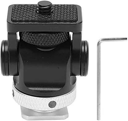 Adaptor de trepied cu cap mini cu bilă de 1/4 inch cu garnitură de garnitură antislip se poate roti aliaj lateral de 360 ​​°