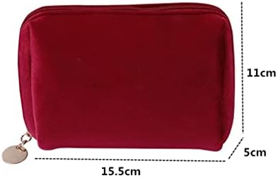 Xdkll pentru femei cu fermoar catifea machiaj pentru a călători cu geantă cosmetică mare pentru machiaj solid de culoare feminină necesare