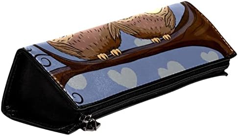 Geanta de machiaj impermeabil, pungă de machiaj, organizator de cosmetic de călătorie pentru femei și fete, desen animat de Ziua Îndrăgostiților Două bufnițe
