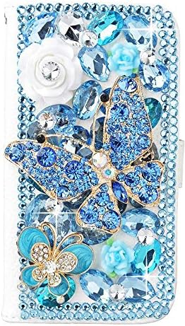 STENES Galaxy Nota 4 caz-elegant-3D Manual bling cristal fluture flori Design Magnetic portofel Card de Credit sloturi ori